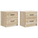 vidaXL Nachtkastje met lade 2 pcs Wit 43 x 34,5 x 44,5 cm Bewerkt hout