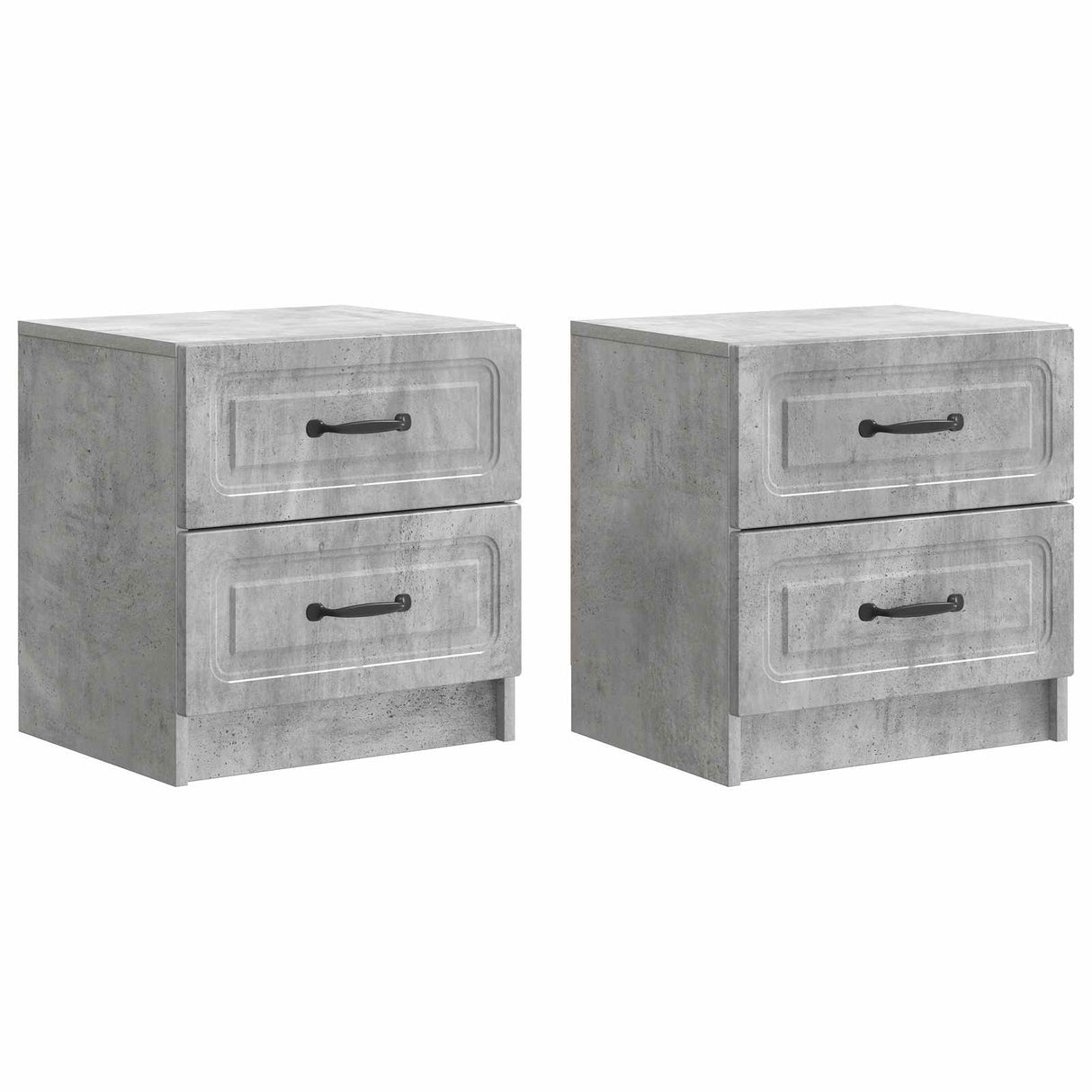 vidaXL Nachtkastje met lade 2 pcs Wit 43 x 34,5 x 44,5 cm Bewerkt hout