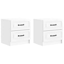 vidaXL Nachtkastje met lade 2 pcs Wit 43 x 34,5 x 44,5 cm Bewerkt hout