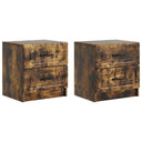 vidaXL Nachtkastje met lade 2 pcs Wit 43 x 34,5 x 44,5 cm Bewerkt hout
