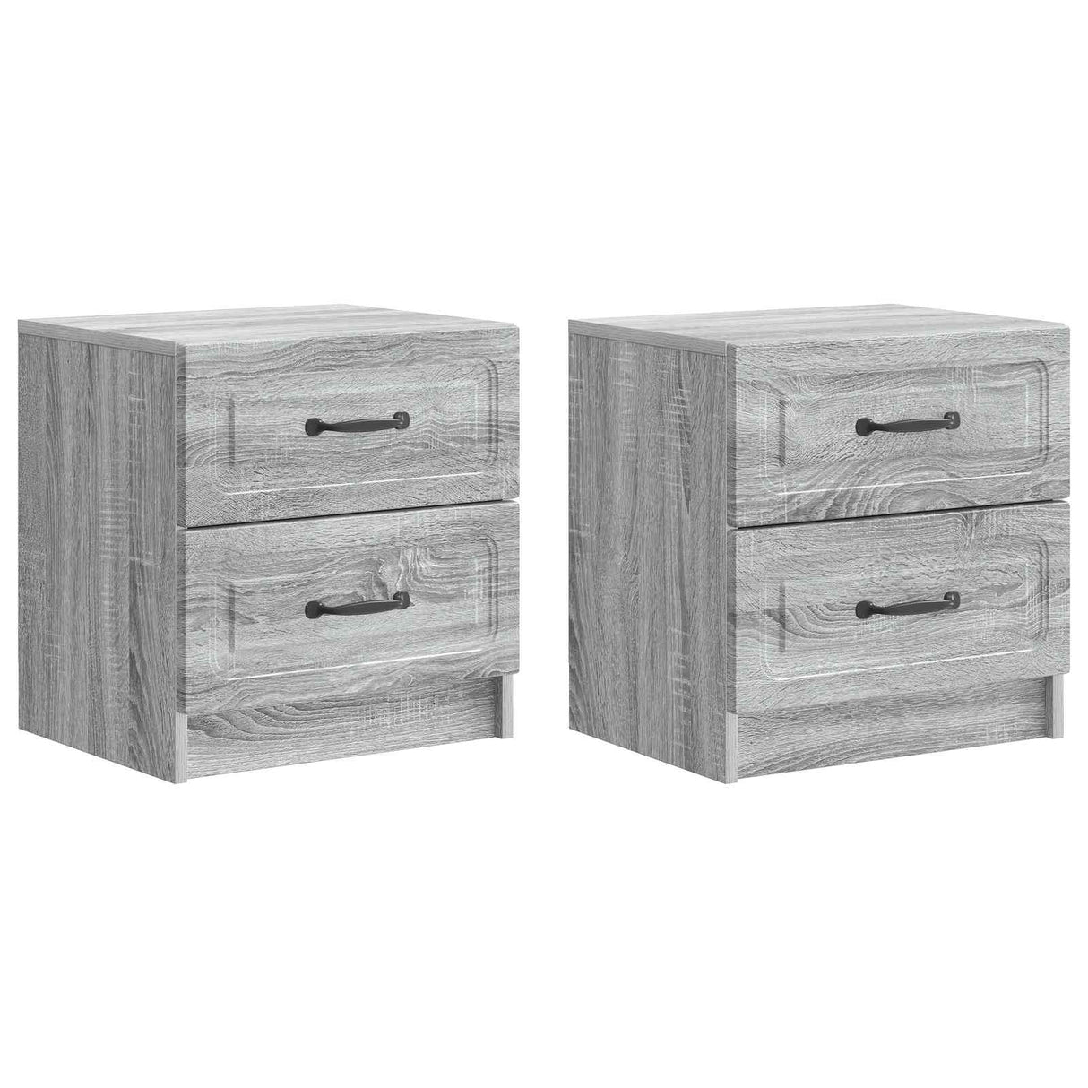 vidaXL Nachtkastje met lade 2 pcs Wit 43 x 34,5 x 44,5 cm Bewerkt hout