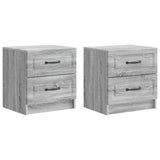 vidaXL Nachtkastje met lade 2 pcs Wit 43 x 34,5 x 44,5 cm Bewerkt hout