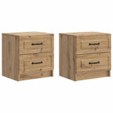 vidaXL Nachtkastje met lade 2 pcs Wit 43 x 34,5 x 44,5 cm Bewerkt hout