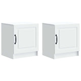 vidaXL Nachtkastje 2 pcs Wit 43 x 34,5 x 47 cm Bewerkt hout