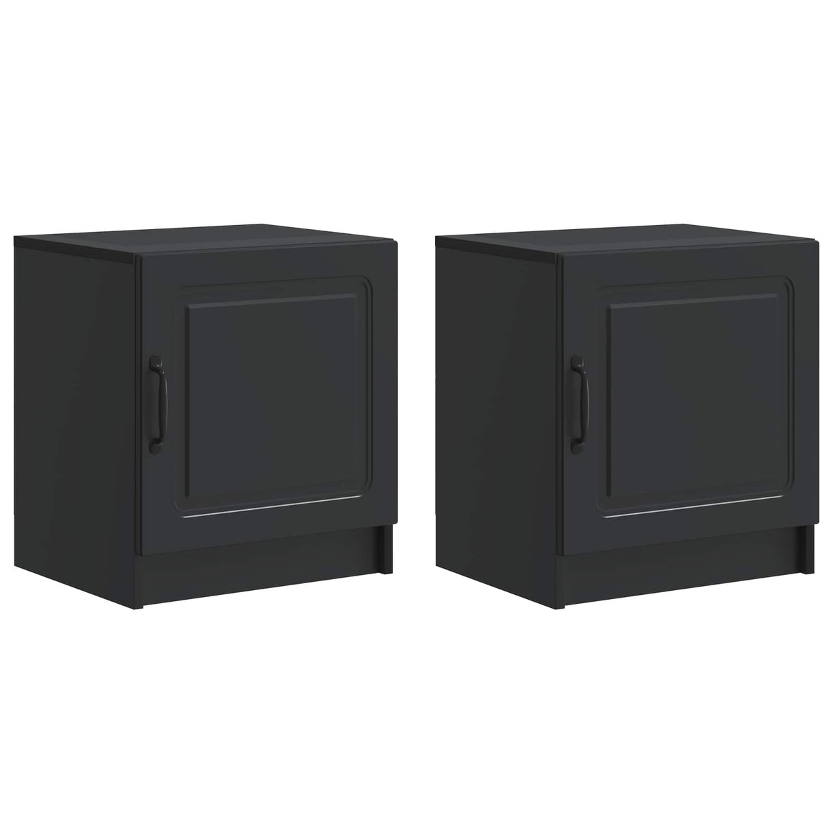 vidaXL Nachtkastje 2 pcs Wit 43 x 34,5 x 47 cm Bewerkt hout