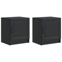 vidaXL Nachtkastje 2 pcs Wit 43 x 34,5 x 47 cm Bewerkt hout