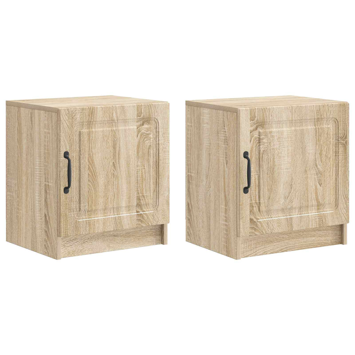 vidaXL Nachtkastje 2 pcs Wit 43 x 34,5 x 47 cm Bewerkt hout