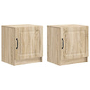 vidaXL Nachtkastje 2 pcs Wit 43 x 34,5 x 47 cm Bewerkt hout