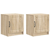 vidaXL Nachtkastje 2 pcs Wit 43 x 34,5 x 47 cm Bewerkt hout
