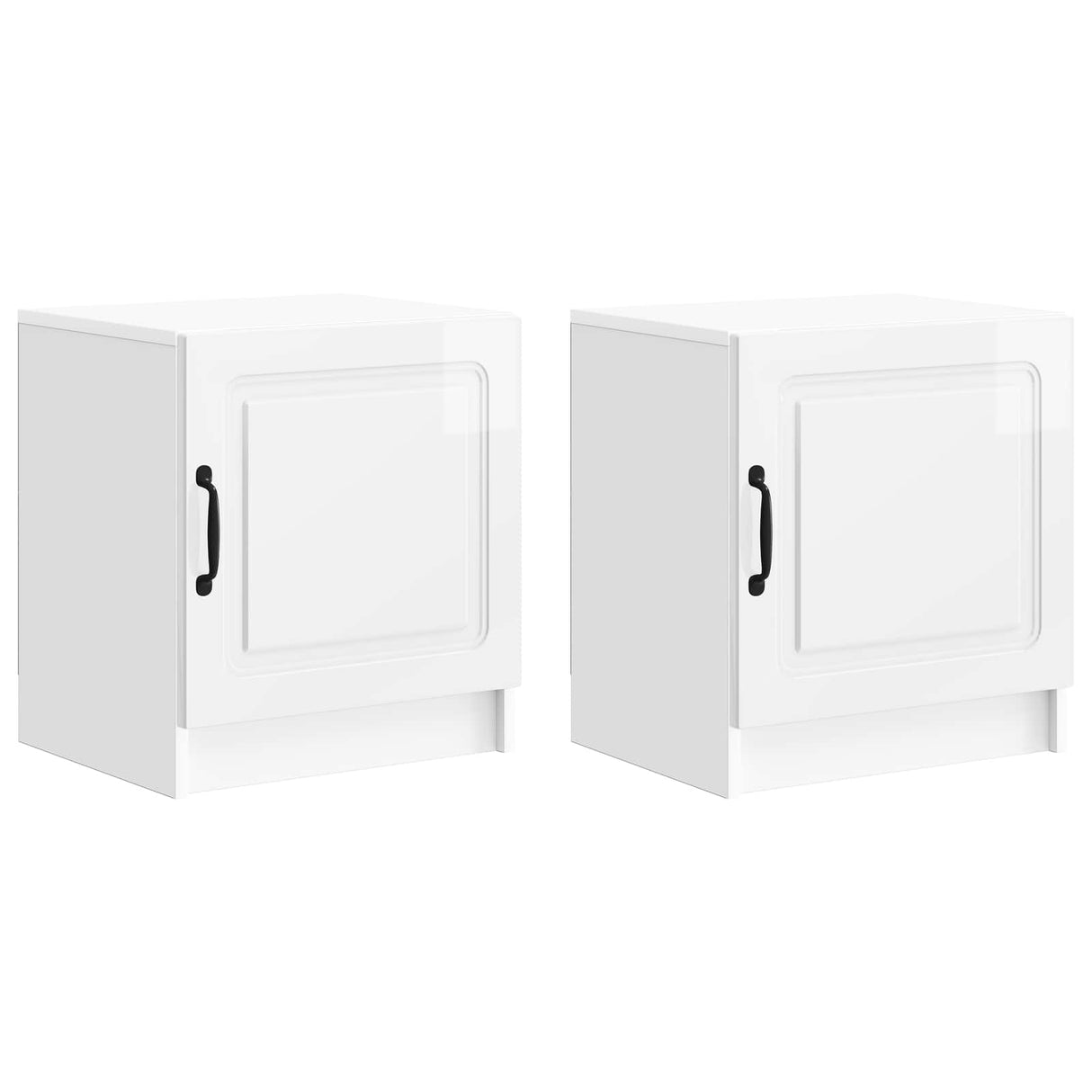 vidaXL Nachtkastje 2 pcs Wit 43 x 34,5 x 47 cm Bewerkt hout