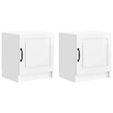 vidaXL Nachtkastje 2 pcs Wit 43 x 34,5 x 47 cm Bewerkt hout