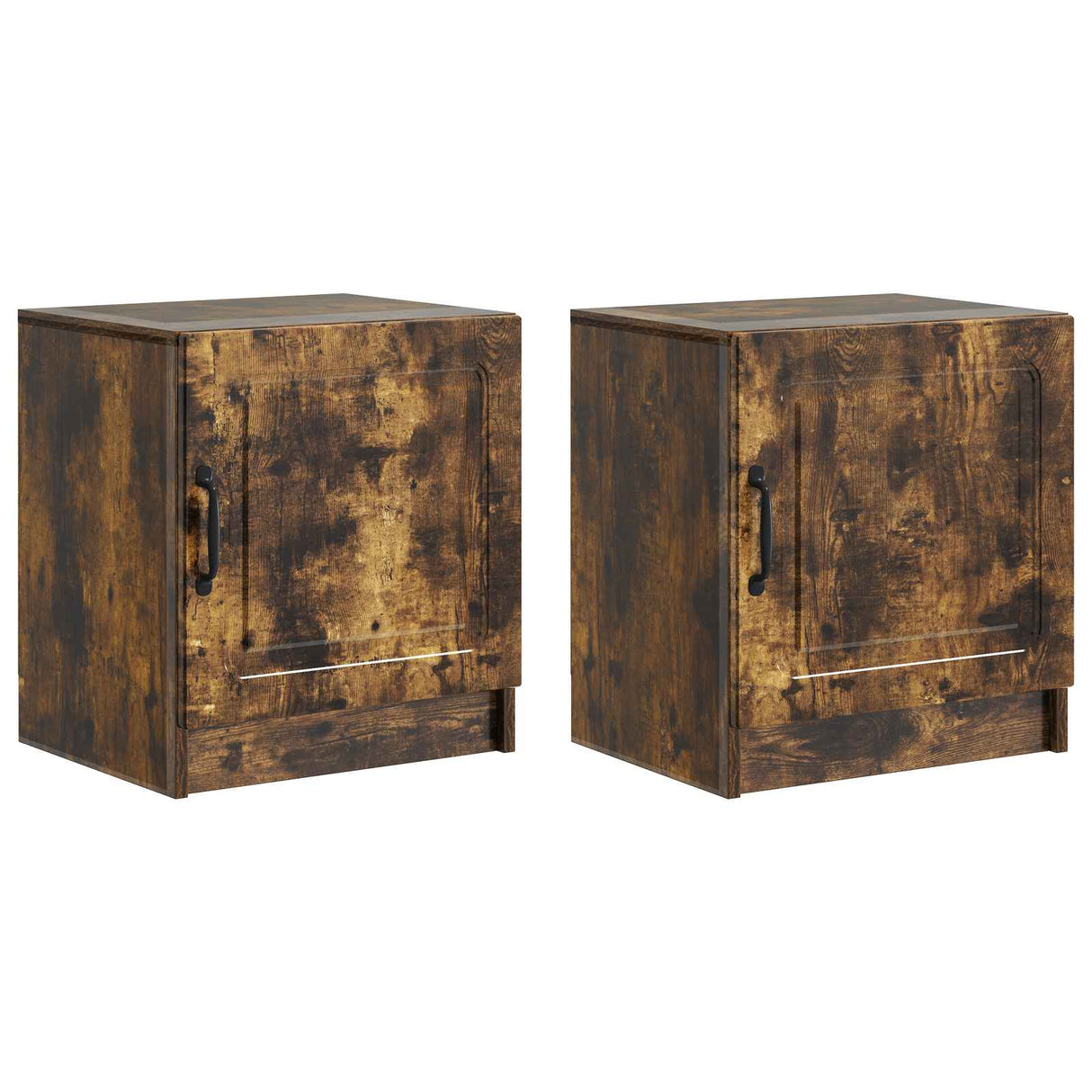 vidaXL Nachtkastje 2 pcs Wit 43 x 34,5 x 47 cm Bewerkt hout
