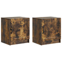 vidaXL Nachtkastje 2 pcs Wit 43 x 34,5 x 47 cm Bewerkt hout