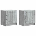 vidaXL Nachtkastje 2 pcs Wit 43 x 34,5 x 47 cm Bewerkt hout