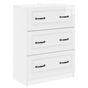 vidaXL Ladekast Wit 66 x 34,5 x 87 cm Bewerkt hout