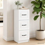 vidaXL Chest of Drawers White 33x34.5x87 cm Engineered Wood