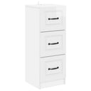 vidaXL Chest of Drawers White 33x34.5x87 cm Engineered Wood