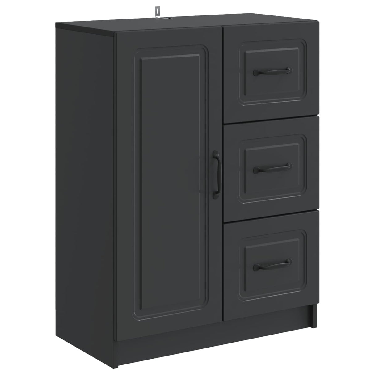vidaXL Dressoir met lade Zwart 66 x 34,5 x 87 cm Bewerkt hout