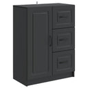 vidaXL Dressoir met lade Zwart 66 x 34,5 x 87 cm Bewerkt hout