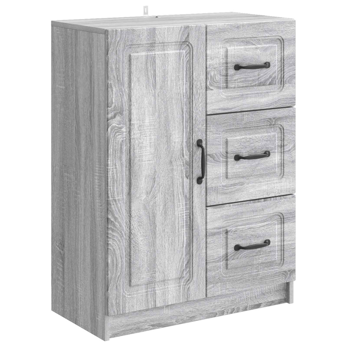 vidaXL Dressoir met lade Zwart 66 x 34,5 x 87 cm Bewerkt hout