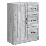 vidaXL Dressoir met lade Zwart 66 x 34,5 x 87 cm Bewerkt hout