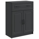 vidaXL Dressoir met lade Zwart 66 x 34,5 x 87 cm Bewerkt hout