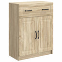 vidaXL Dressoir met lade Zwart 66 x 34,5 x 87 cm Bewerkt hout