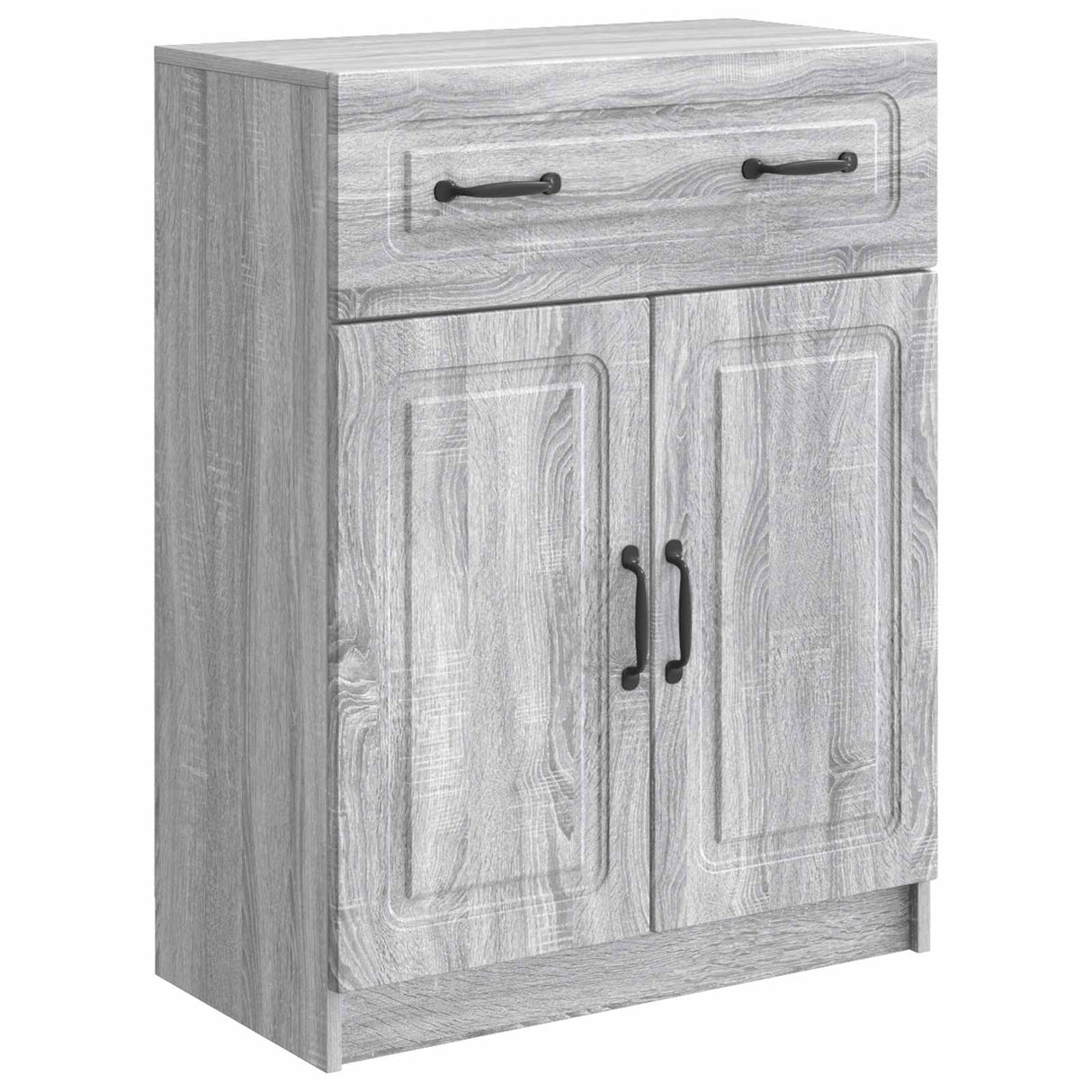 vidaXL Dressoir met lade Zwart 66 x 34,5 x 87 cm Bewerkt hout