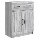 vidaXL Dressoir met lade Zwart 66 x 34,5 x 87 cm Bewerkt hout