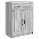vidaXL Dressoir met lade Zwart 66 x 34,5 x 87 cm Bewerkt hout