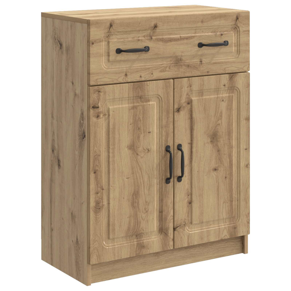 vidaXL Dressoir met lade Zwart 66 x 34,5 x 87 cm Bewerkt hout