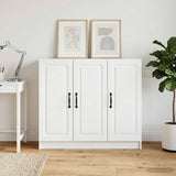 vidaXL Dressoir Wit 89 x 34,5 x 77 cm Bewerkt hout