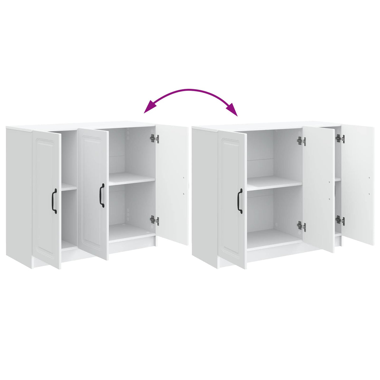 vidaXL Dressoir Wit 89 x 34,5 x 77 cm Bewerkt hout