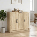 vidaXL Dressoir Wit 89 x 34,5 x 77 cm Bewerkt hout