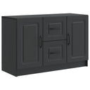 vidaXL Sideboard with Drawer Black 89x34.5x57 cm Engineered Wood