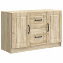 vidaXL Sideboard with Drawer Black 89x34.5x57 cm Engineered Wood