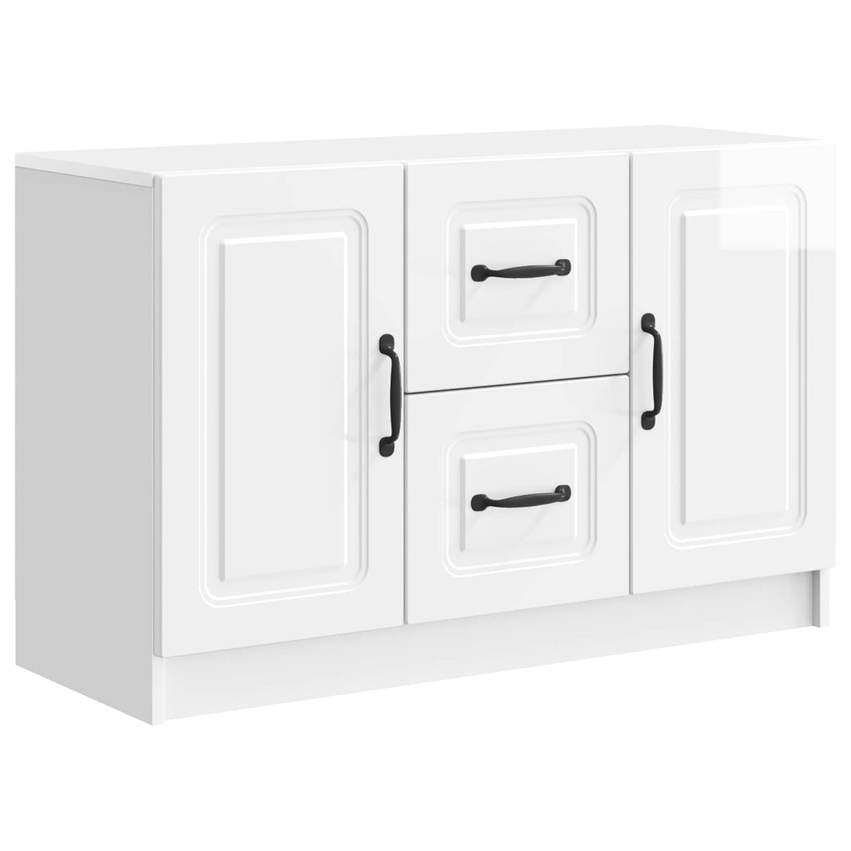 vidaXL Sideboard with Drawer Black 89x34.5x57 cm Engineered Wood
