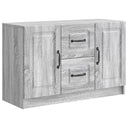 vidaXL Sideboard with Drawer Black 89x34.5x57 cm Engineered Wood