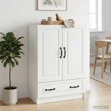 vidaXL Dressoir met lade Wit 66 x 34,5 x 92 cm Bewerkt hout