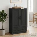 vidaXL Dressoir met lade Wit 66 x 34,5 x 92 cm Bewerkt hout