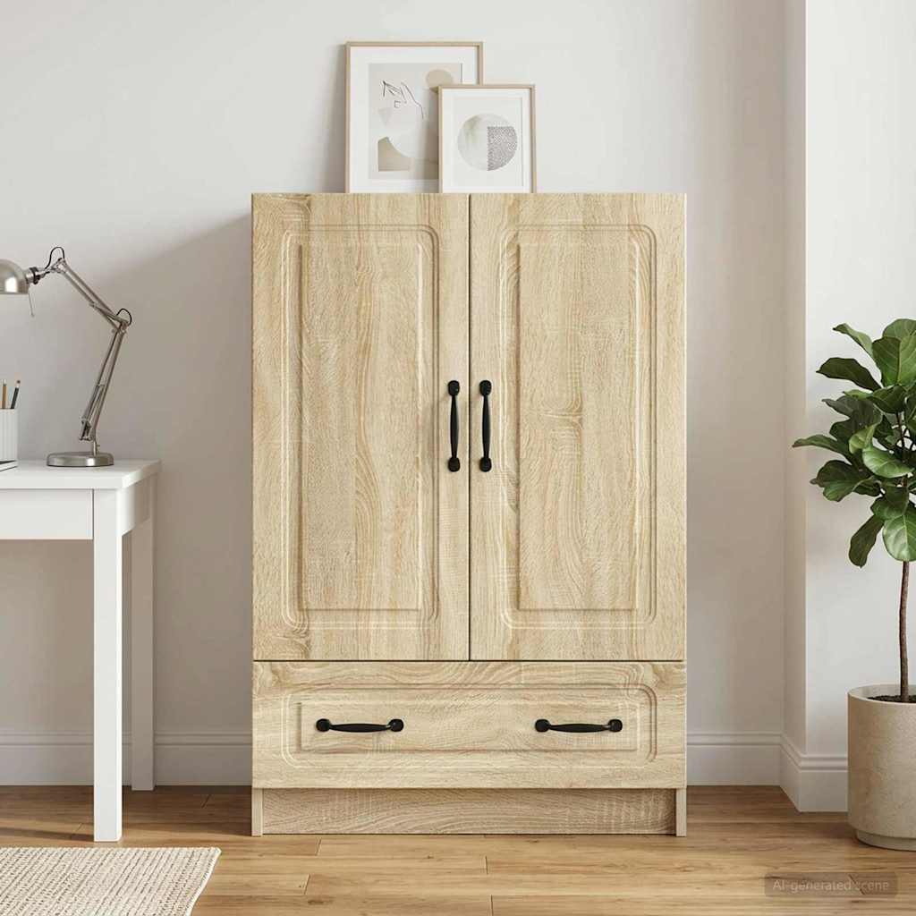vidaXL Dressoir met lade Wit 66 x 34,5 x 92 cm Bewerkt hout