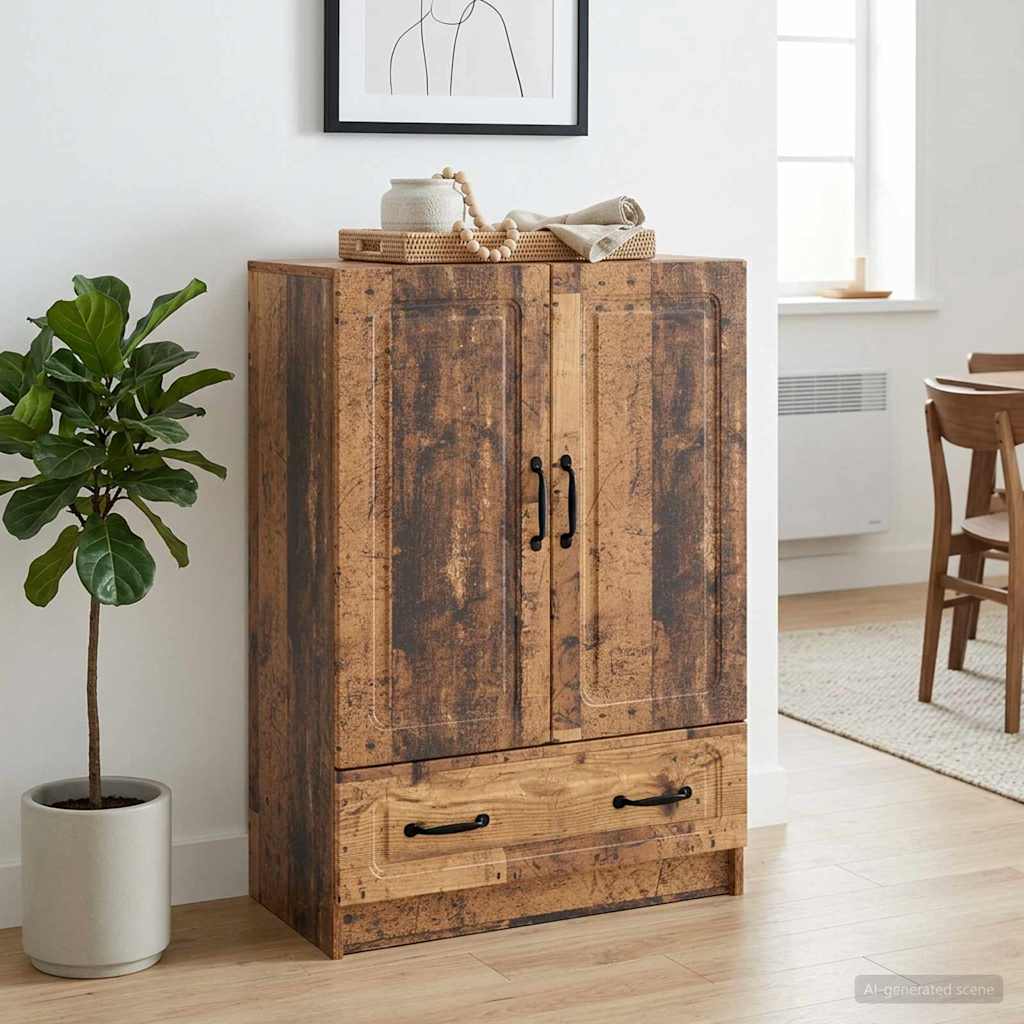 vidaXL Dressoir met lade Wit 66 x 34,5 x 92 cm Bewerkt hout
