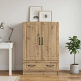 vidaXL Dressoir met lade Wit 66 x 34,5 x 92 cm Bewerkt hout