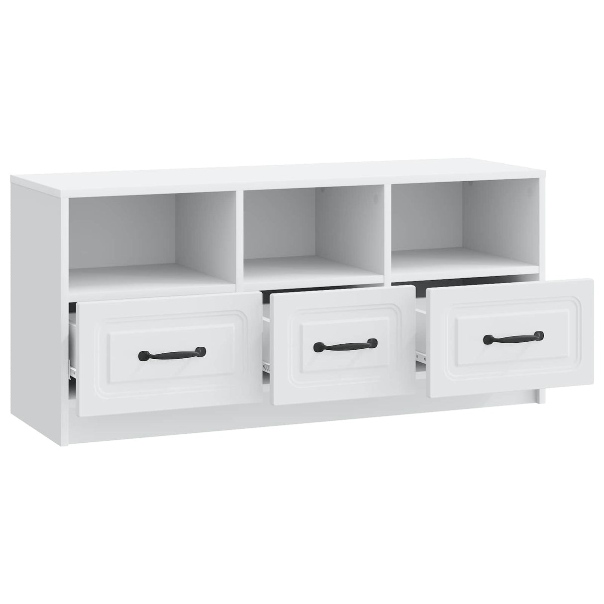vidaXL TV Kast met lade Wit 102 x 34,5 x 47 cm Bewerkt hout