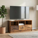 vidaXL TV Kast met lade Wit 102 x 34,5 x 47 cm Bewerkt hout