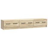 vidaXL TV Kast met lade Zwart 147 x 34,5 x 27 cm Bewerkt hout