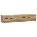 vidaXL TV Kast met lade Zwart 147 x 34,5 x 27 cm Bewerkt hout