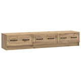 vidaXL TV Kast met lade Zwart 147 x 34,5 x 27 cm Bewerkt hout