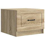 vidaXL Salontafel met lade Zwart 49 x 50 x 37 cm Bewerkt hout