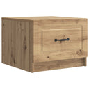 vidaXL Salontafel met lade Zwart 49 x 50 x 37 cm Bewerkt hout